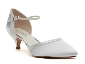Bridal Shoes By Rainbow Club, Ivory Satin, Low Heel Shoe, Brianna