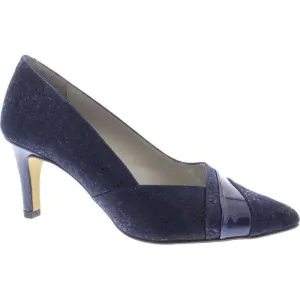 Capollini Selena Navy/ patent Court Shoe