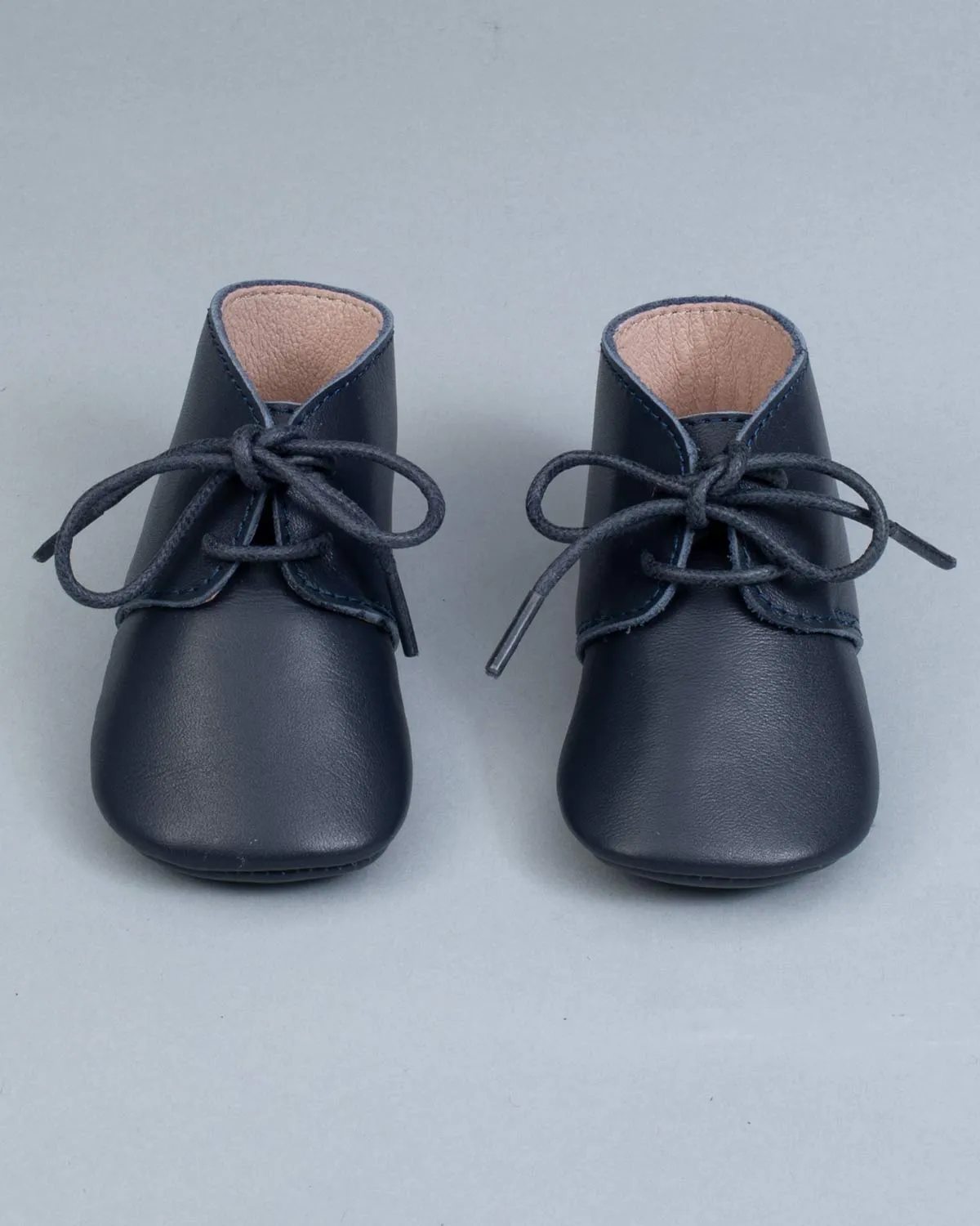 Daniel Navy Baby Boy Leather Crib Shoe