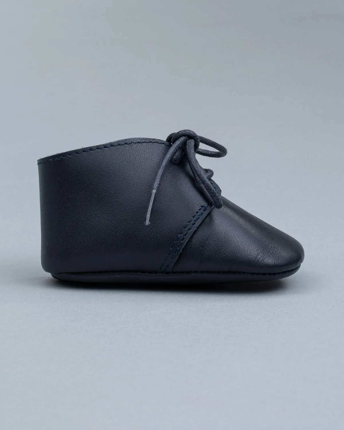 Daniel Navy Baby Boy Leather Crib Shoe
