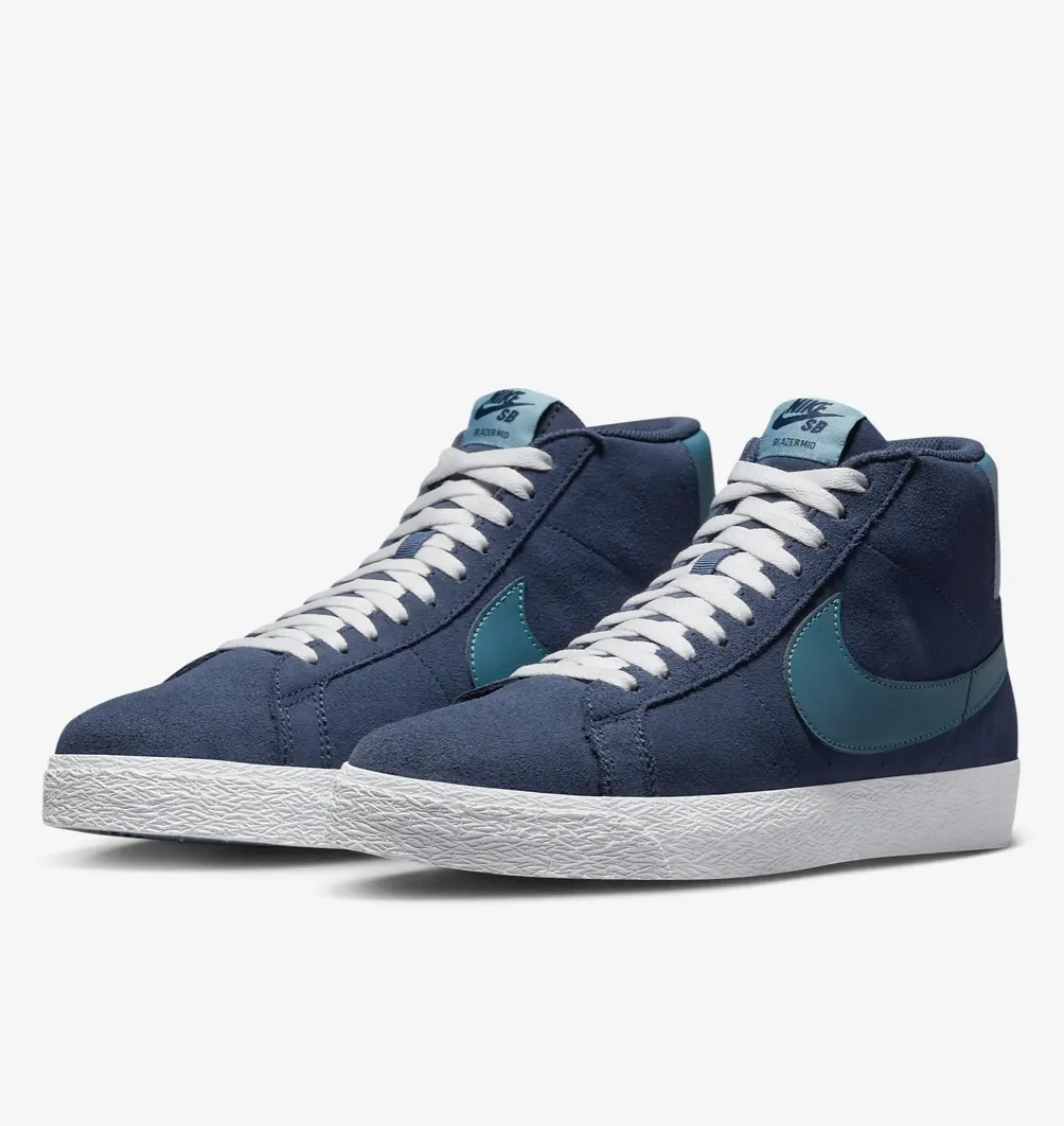Nike SB Zoom Blazer Mid (Midnight Navy/Noise Aqua)