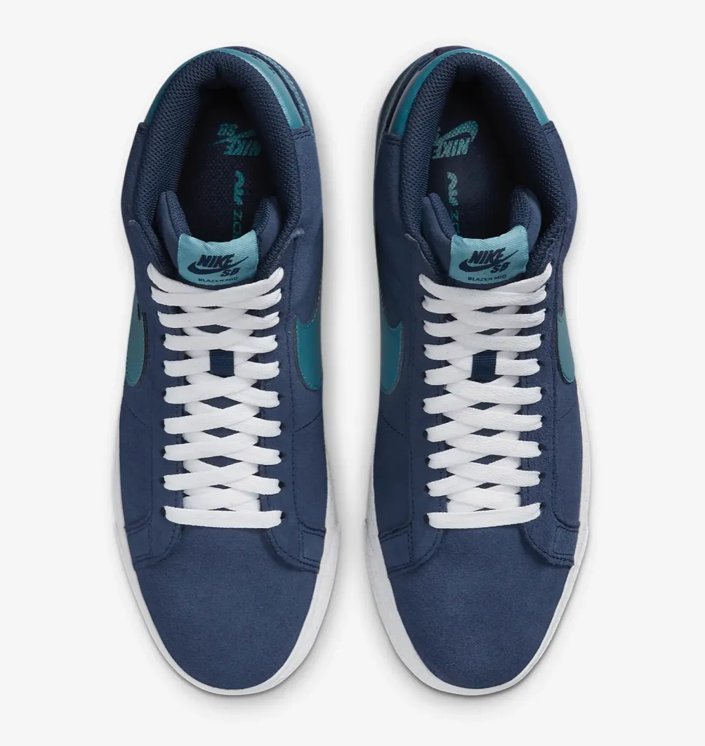 Nike SB Zoom Blazer Mid (Midnight Navy/Noise Aqua)