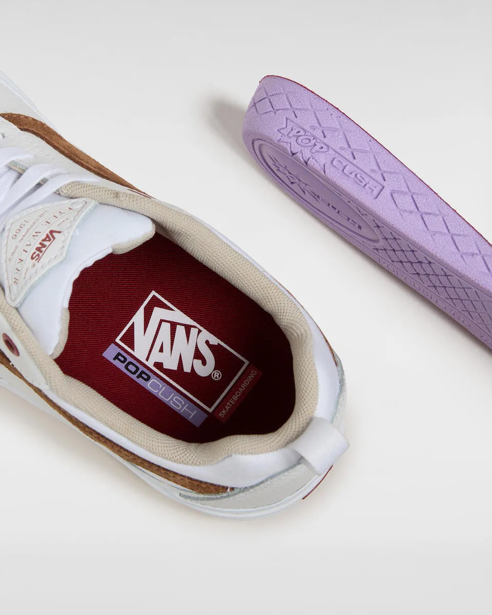 Vans Men's Skate Kyle Walker Shoes Leather White/Red VN0A2Z3KYF9